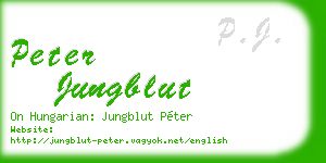 peter jungblut business card